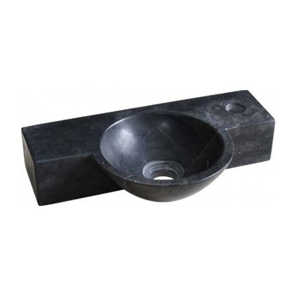 Chậu Rửa Mặt Lavabo Đá Kanly MAR6M2V Treo Tường Đá Tự Nhiên Màu Đen