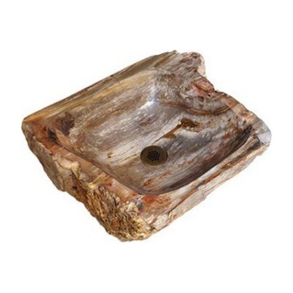 Chậu Rửa Mặt Lavabo Gỗ Hóa Thạch Kanly WDM04i Đặt Bàn 400x150 mm