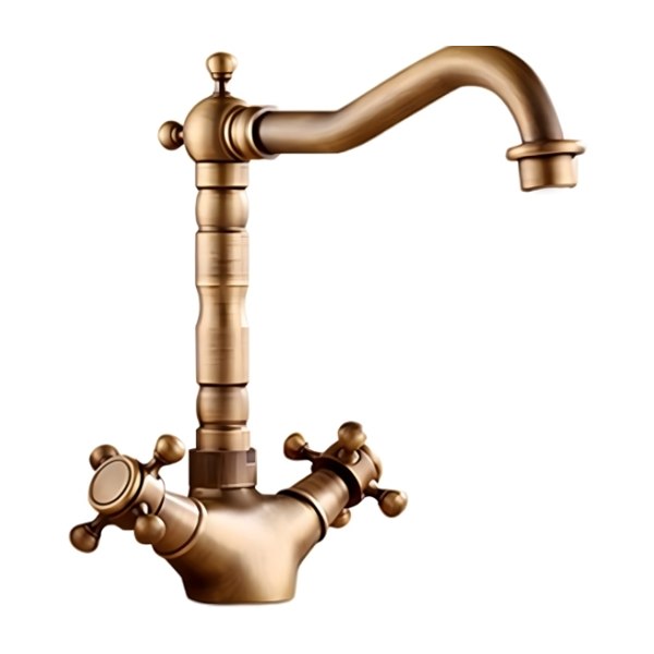 Vòi Lavabo Kanly GCV05 Nóng Lạnh Bằng Đồng Cổ Điển