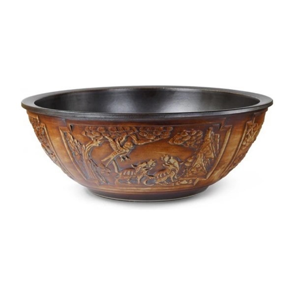 Chậu lavabo đặt bàn Kanly bằng sứ SU114