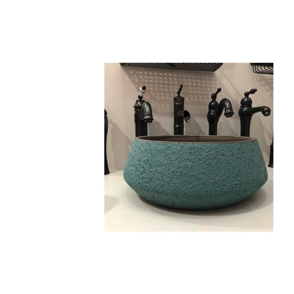 Chậu lavabo đặt bàn Kanly bằng sứ SU012