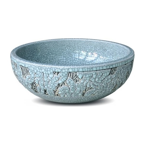 Chậu rửa mặt lavabo Kanly hoa văn SU126 đặt bàn
