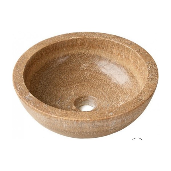 Chậu Rửa Mặt Lavabo Kanly ONY19I Đặt Bàn Đá Marble Tự Nhiên 400x150 mm