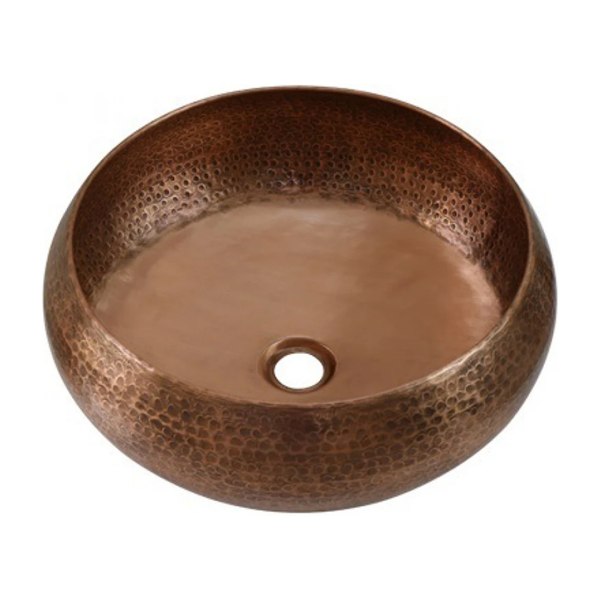Chậu lavabo Kanly RSC121V đặt bàn đồng thau kiểu cổ tròn 420x160 mm