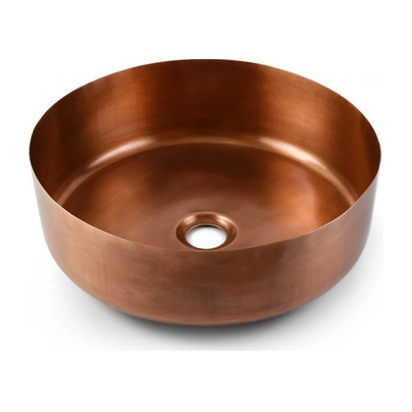 Chậu lavabo Kanly RSC402V đặt bàn đồng thau kiểu cổ tròn 376x115 mm