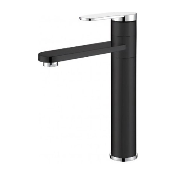 Vòi Lavabo Kanly KLA12 Nóng Lạnh Bằng Đồng Màu Đen