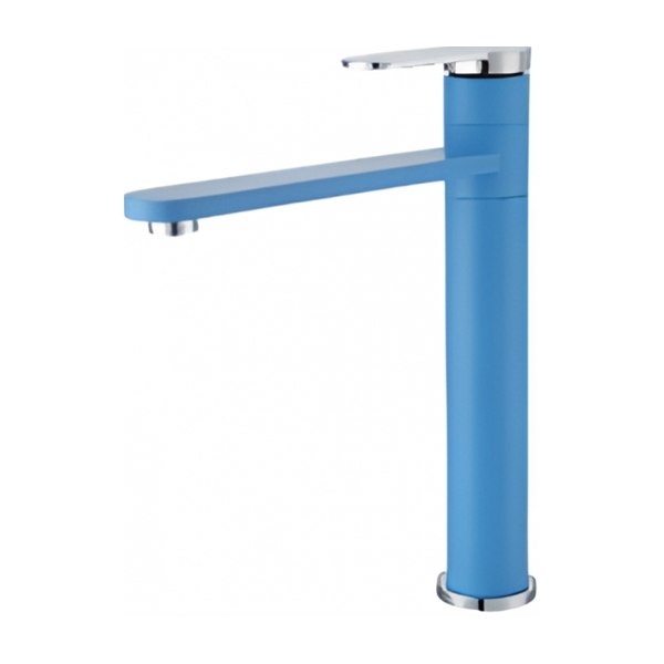 Vòi Lavabo Kanly KLA15 Nóng Lạnh Bằng Đồng Màu Xanh Dương