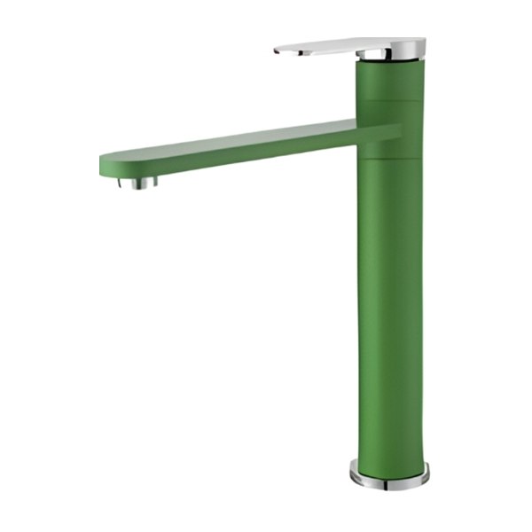 Vòi Lavabo Kanly KLA16 Nóng Lạnh Bằng Đồng Màu Xanh Lá
