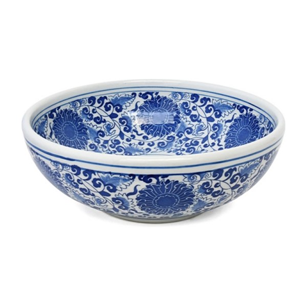 Chậu lavabo sứ hoa văn mỹ thuật SU121