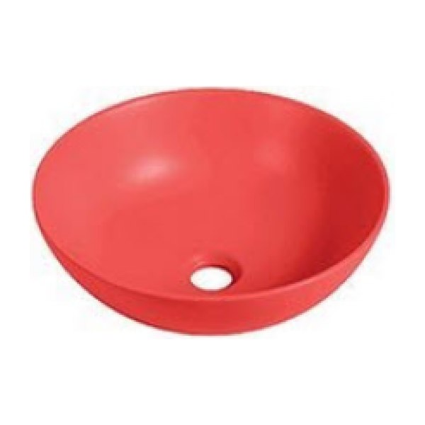 Chậu Lavabo Kanly SU518 Đặt Bàn Sứ Tròn Màu Đỏ