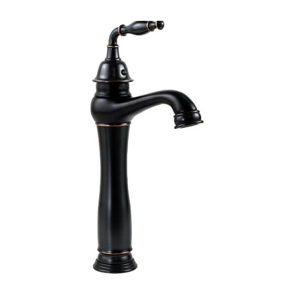 Vòi Lavabo Kanly Cổ Cao GCA14B Bằng Đồng Cổ Điển Màu Đen
