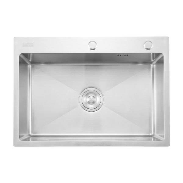 Chậu Rửa Chén Inox Caesar KSH01H060SX 1 Hộc 600x450mm Lắp Nổi