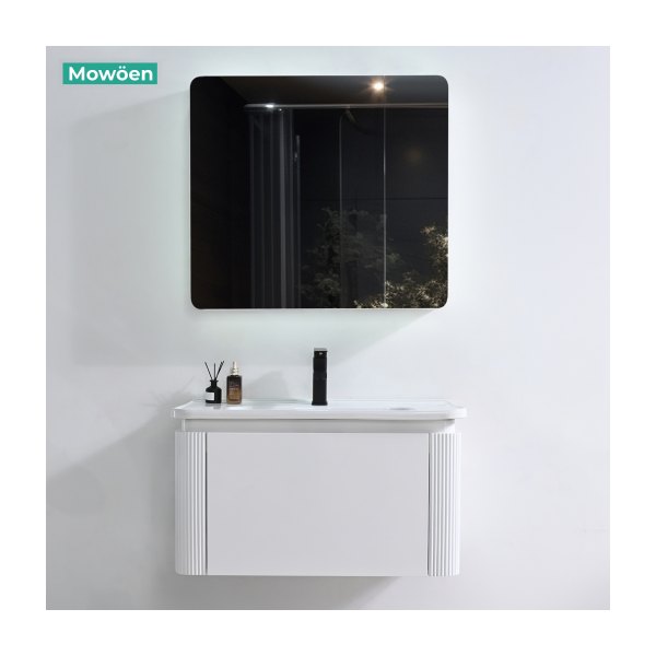 Tủ Lavabo Nhựa PVC Mowoen MW2823-80 800mm Chậu 4 Viền Chống Tràn