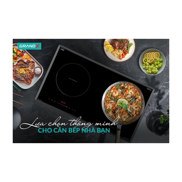 Bếp Từ 2 Vùng Nấu GRANDX GX IP689SE Mặt Kính EURO Platinum