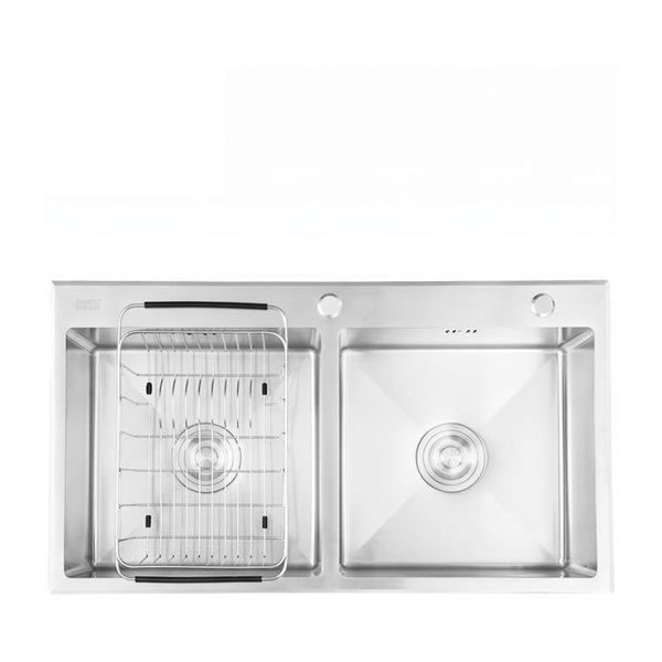 Chậu Rửa Chén Inox CAESAR KSH02H082SE 2 Hộc 820 x 450mm