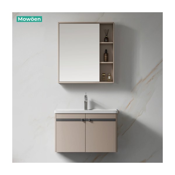 Tủ Lavabo Nhựa PVC Mowoen MW2702-60 600mm Chậu Sứ