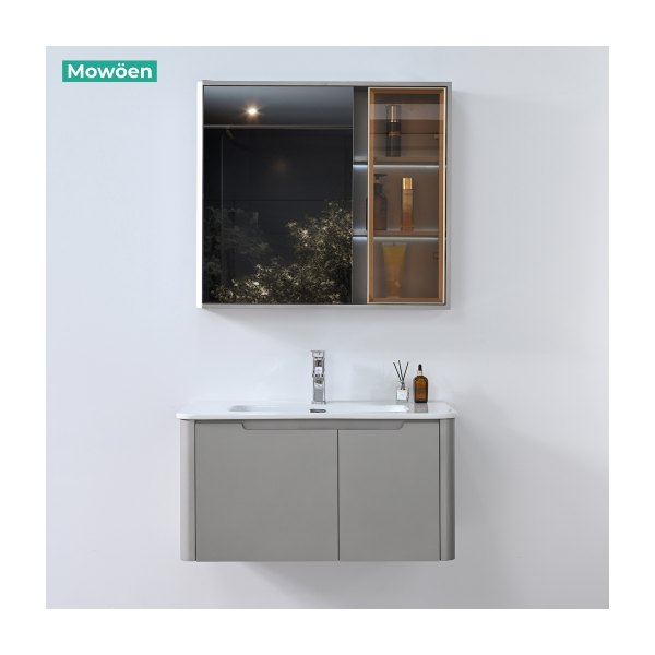 Tủ Lavabo Nhựa PVC Mowoen MW2710-80 800mm Tủ Gương LED