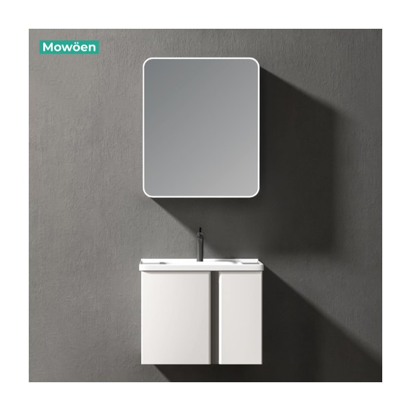 Tủ Lavabo Nhựa PVC MOWOEN MW2703-60 600mm Kèm Gương LED