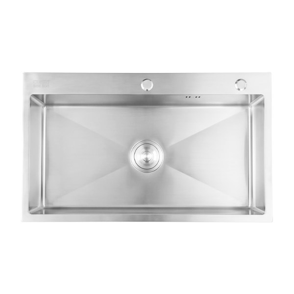 Chậu Rửa Chén Inox Caesar KSH01H082SX 1 Hộc 820x450mm Lắp Nổi