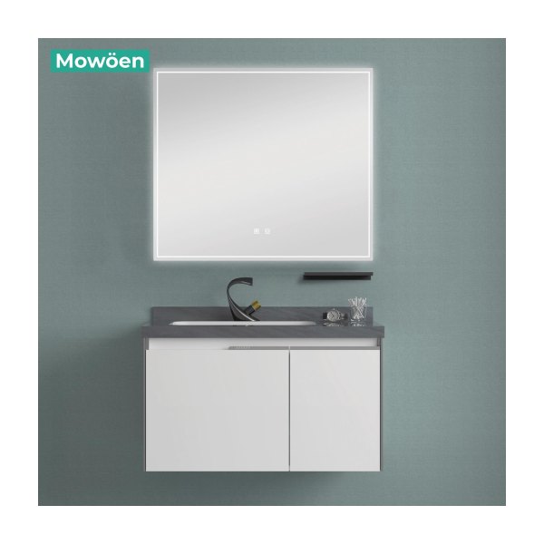 Tủ Lavabo Mowoen MW6631R-80SB 800mm Thân Liền, Gương LED