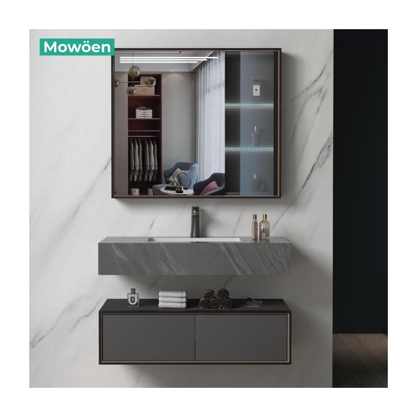 Bộ Tủ Lavabo Mowoen MW6630-80SB Treo Tường 800mm
