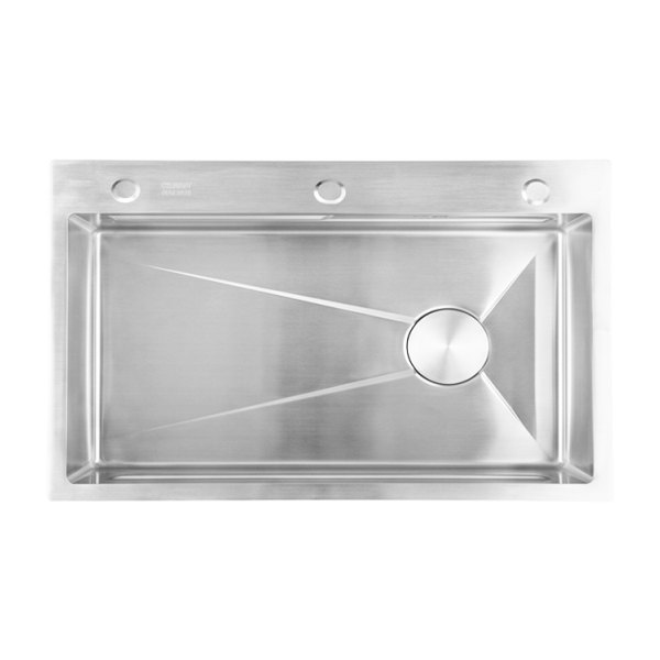 Chậu Rửa Chén Inox Caesar KSH01H075SX 1 Hộc 750x460mm Lắp Nổi