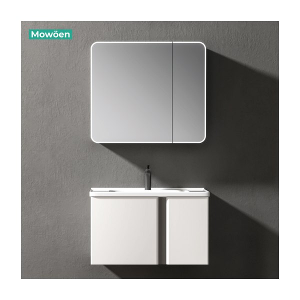 Bộ Tủ Lavabo Nhựa PVC Mowoen MW2703-70 Treo Tường 700mm