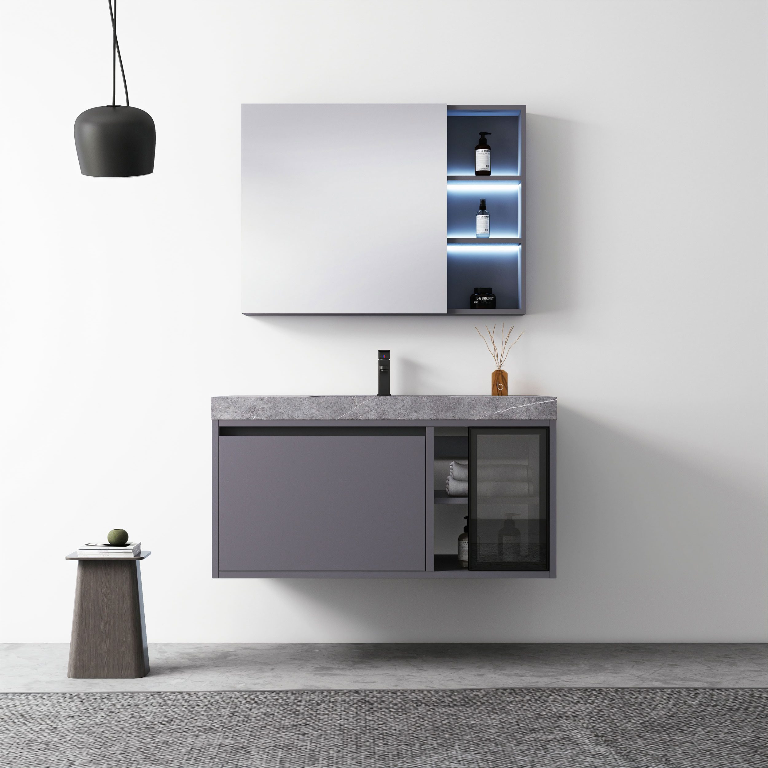Bộ Tủ Chậu MOWOEN MW6803S-100 1000mm