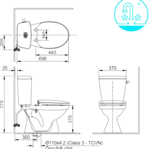 Ảnh công trình thực tế Bồn Cầu INAX C-117VAN (C117VAN) 2 Khối Nắp Êm