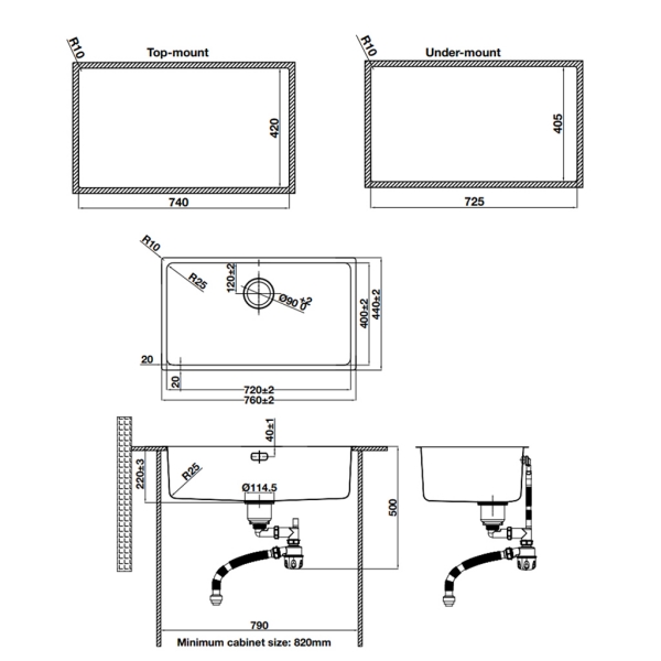 Ảnh công trình thực tế Chậu rửa chén Hafele R25 HS24-SSN1S-760 _BR 567.24.407