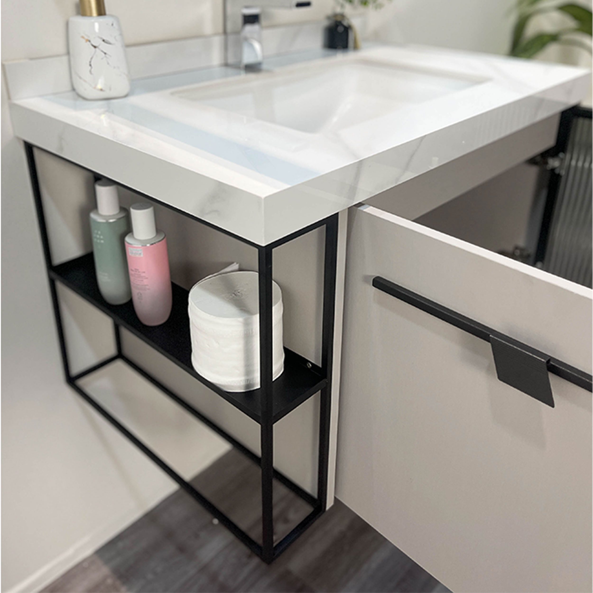 Ảnh công trình thực tế Bộ Tủ Chậu Phòng Tắm MOWOEN MW6638-80 800mm