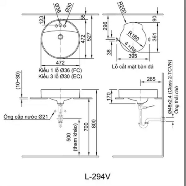 Alternative view of Chậu rửa lavabo đặt bàn INAX AL-294VFC