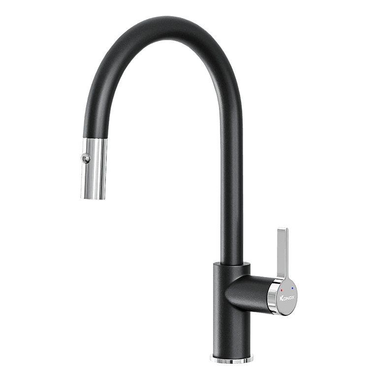 Vòi Rửa Chén KONOX Alto Black Dây Rút
