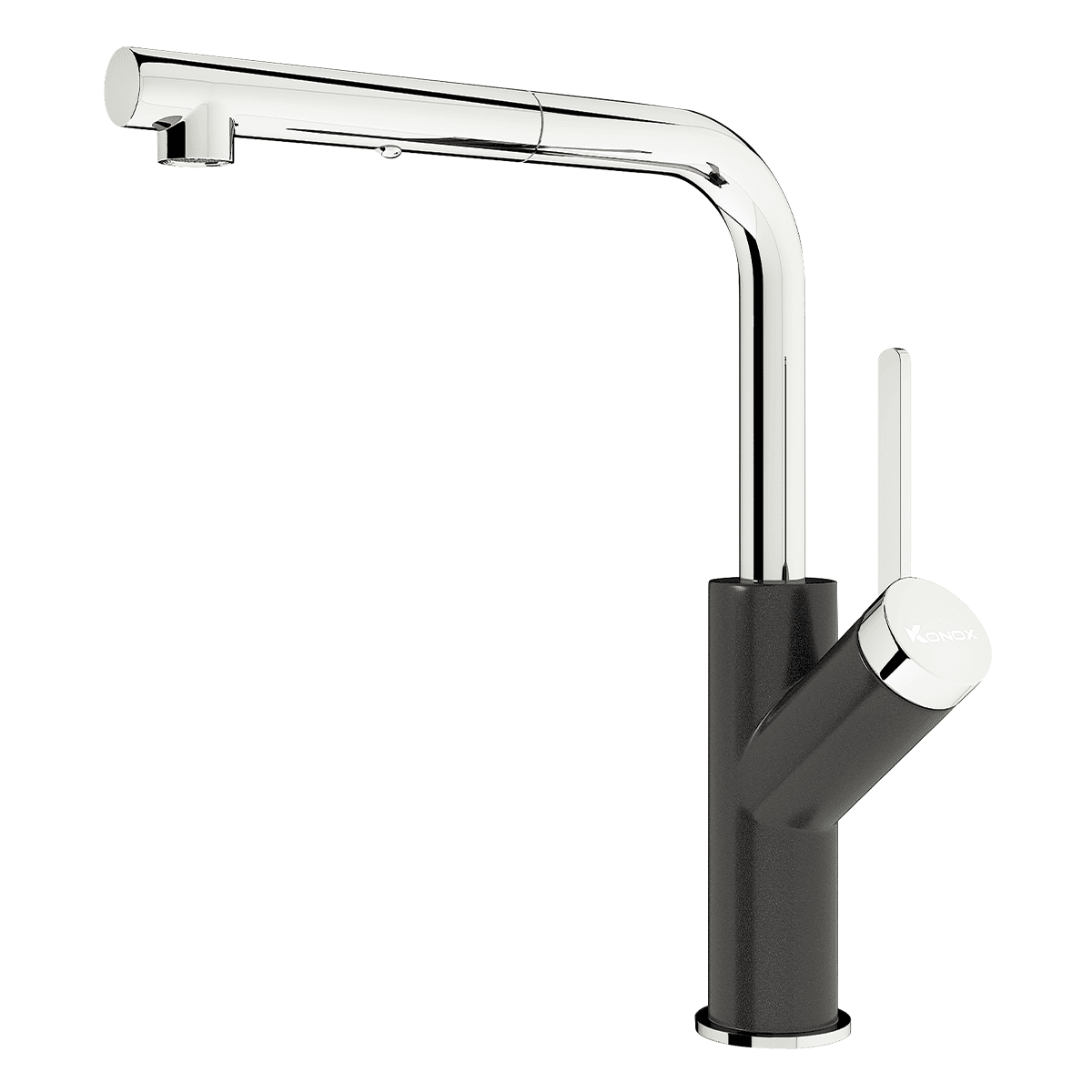 Vòi Rửa Chén KONOX Artan Black Dây Rút