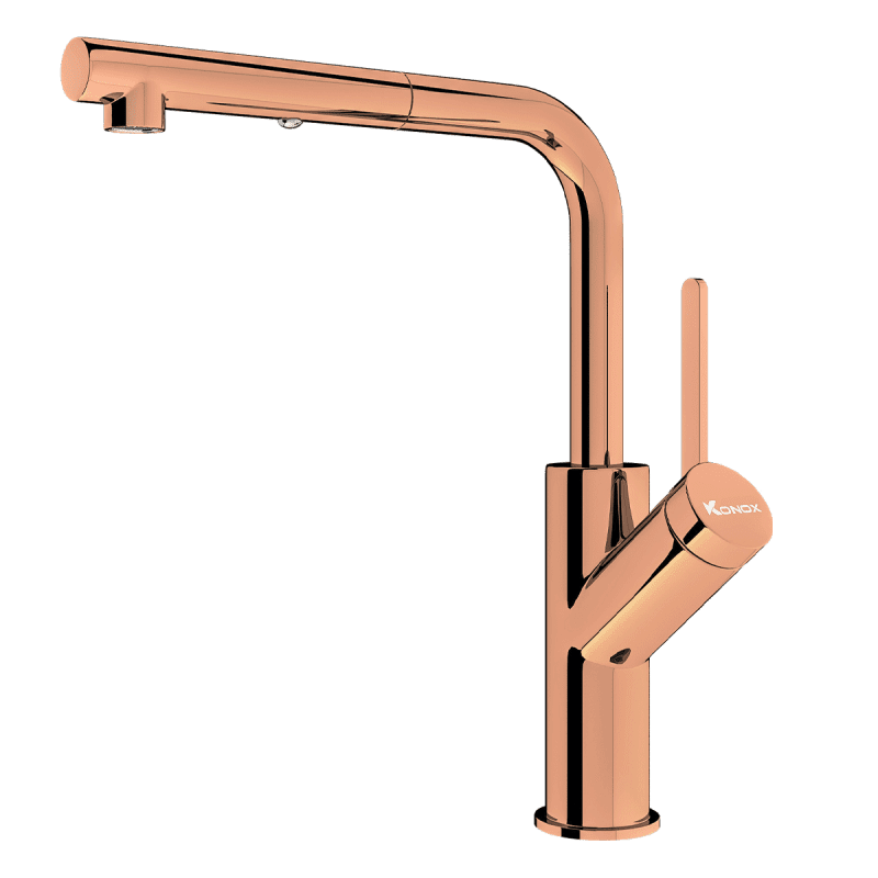 Vòi Rửa Chén KONOX Artan Rose Gold Dây Rút
