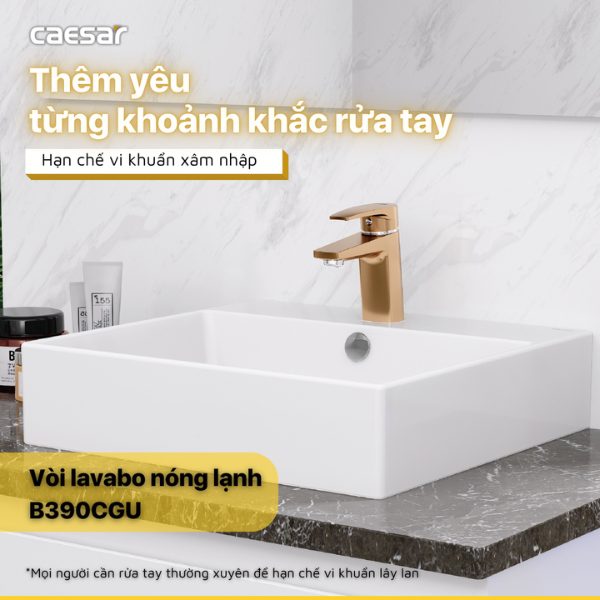Alternative view of Vòi lavabo Caesar nóng lạnh B390CGU