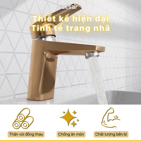 Ảnh công trình thực tế Vòi lavabo Caesar nóng lạnh B390CGU