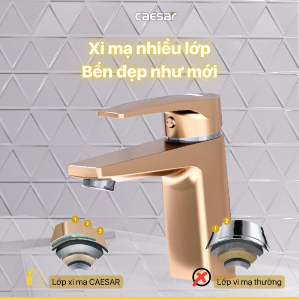 Ảnh công trình thực tế Vòi lavabo Caesar nóng lạnh B390CGU