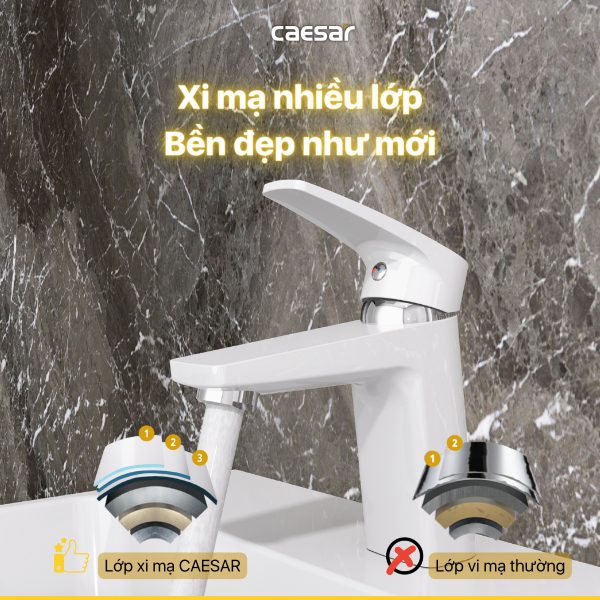 Ảnh công trình thực tế Vòi lavabo Caesar nóng lạnh B390CWU