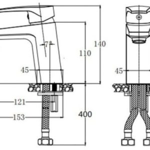 Ảnh công trình thực tế Vòi lavabo Caesar nóng lạnh B390CWU