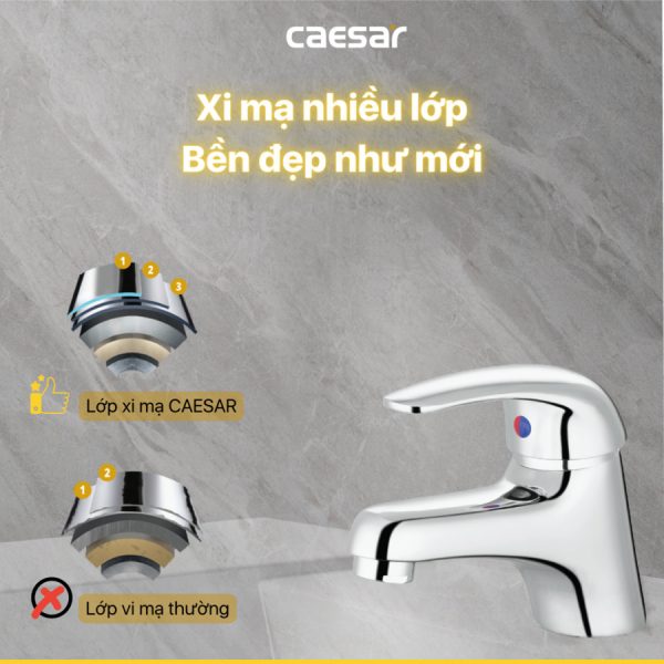 Alternative view of Vòi lavabo Caesar nóng lạnh BT BT260CU