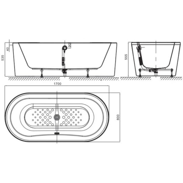 Ảnh công trình thực tế Bồn tắm yên đặt sàn American Standard BTAS6704