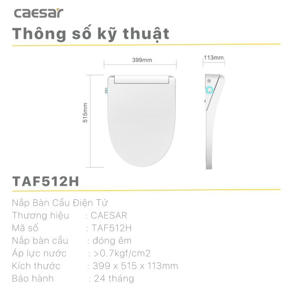 Ảnh công trình thực tế Bồn cầu 1 khối nắp điện tử Caesar C1375F/TAF512H