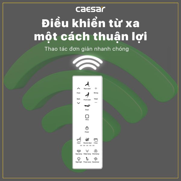 Ảnh công trình thực tế Bồn cầu 1 khối nắp điện tử Caesar C1394F/TAF512H
