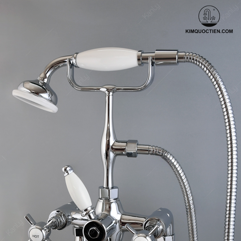Alternative view of Vòi Sen Xả Bồn Tắm Kanly CHS09 Nóng Lạnh Đồng Mạ Chrome Cổ Điển