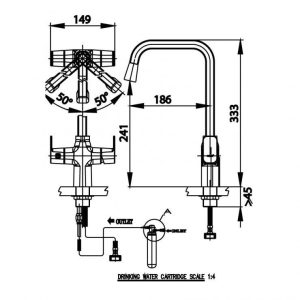 Ảnh công trình thực tế Vòi bếp COTTO CT1109A Lạnh