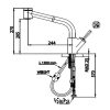Vòi bếp COTTO CT2078J Nóng Lạnh Có Dây Rút - ảnh 2