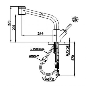 Ảnh công trình thực tế Vòi bếp COTTO CT2078J Nóng Lạnh Có Dây Rút