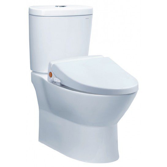 Bồn Cầu CAESAR CD1320/TAF050 2 Khối Nắp Rửa Cơ