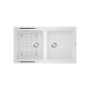 Chậu Rửa Chén KONOX PHOENIX 860 White Silver 2 Hộc Màu Trắng